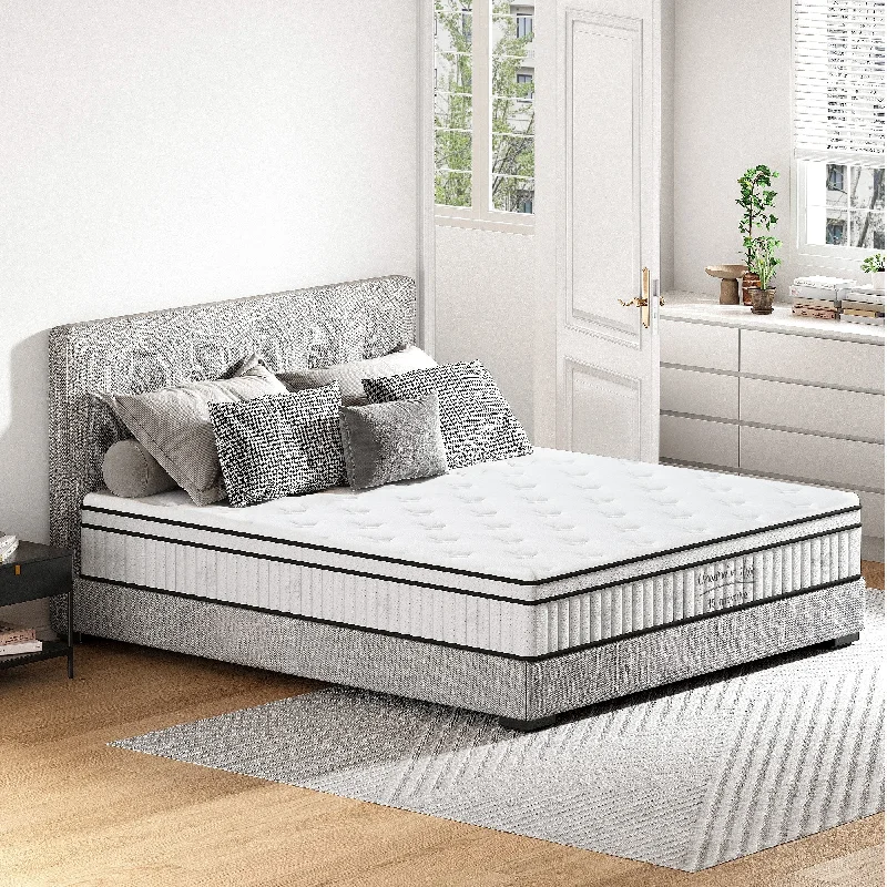 Polyester - foam mattresses for budget - friendly optionsSogesSleep 12 Inch Hybrid Mattress, Medium Firm Mattress