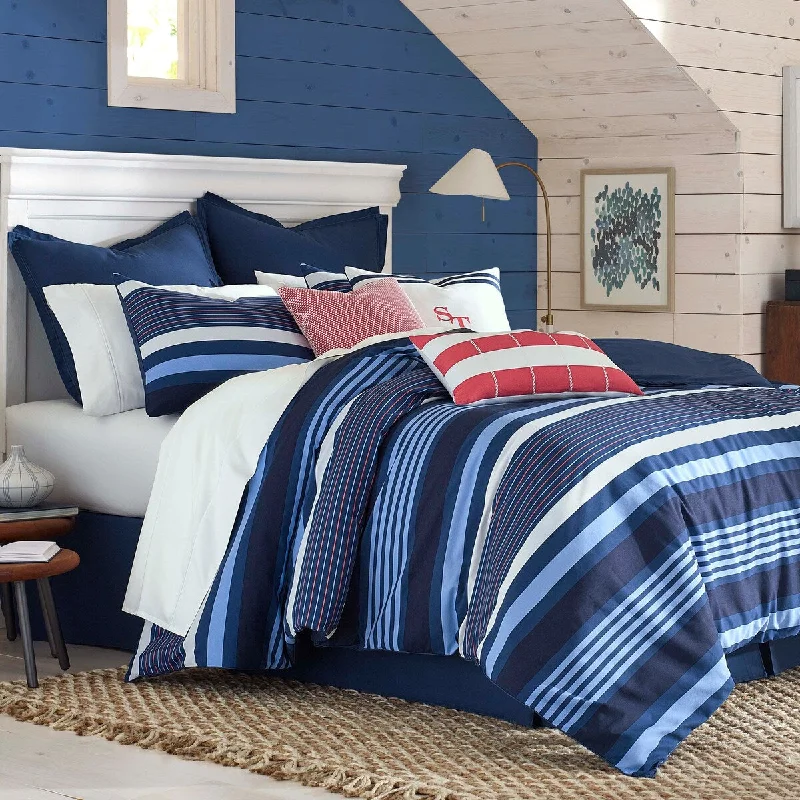 King - size comforters to fit large king - sized beds perfectlySouthern Tide Sullivan Stripe Queen Tonal Blue Comforter Set