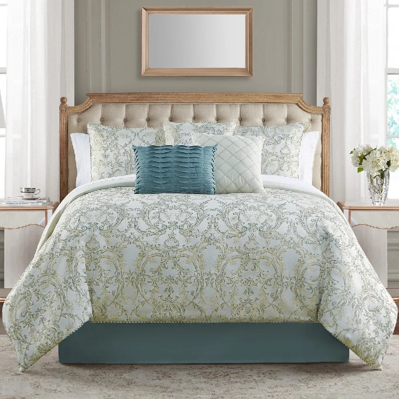 Synthetic - filled comforters like polyester for affordability and hypoallergenic propertiesTulla 7PC Comforter Set