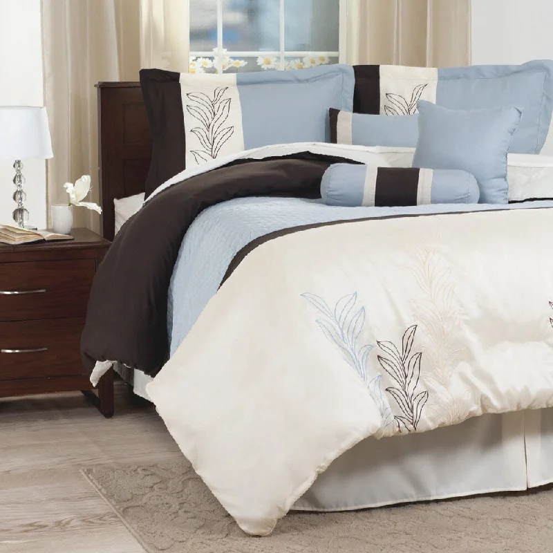 Bamboo - fiber - filled comforters with antibacterial and breathable qualitiesWindsor Home Alexandria 7-piece Embroidered Comforter Set